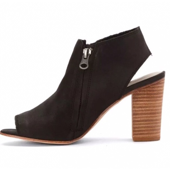 New Black Sibicca Sancia Peep Toe Bootie - Picture 2 of 6